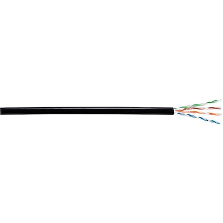 General Cable 24-4P UTP-CM SOL BC CAT 5E, OUTDOOR RATED, NO ARMOR, BLACK, 1000FT 5136100